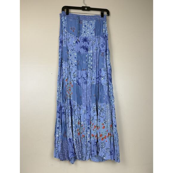Cute Options Boho Patchwork Maxi Skirt Rayon, One Size (Approx. L/XL) - Picture 1 of 12